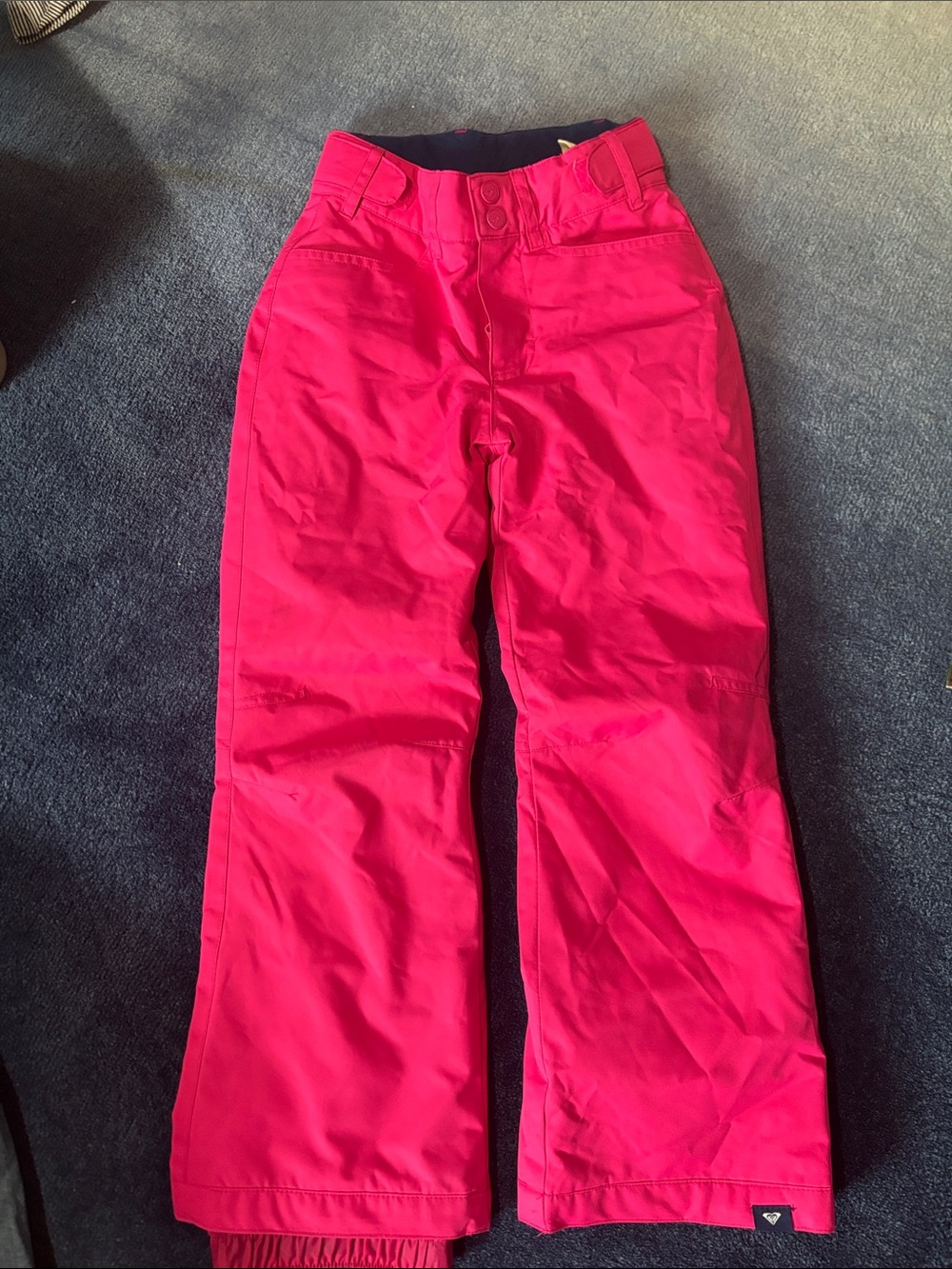 Kids Roxy Sz 8 Bright Pink Snow Pants - Comfortable Winter Bottoms